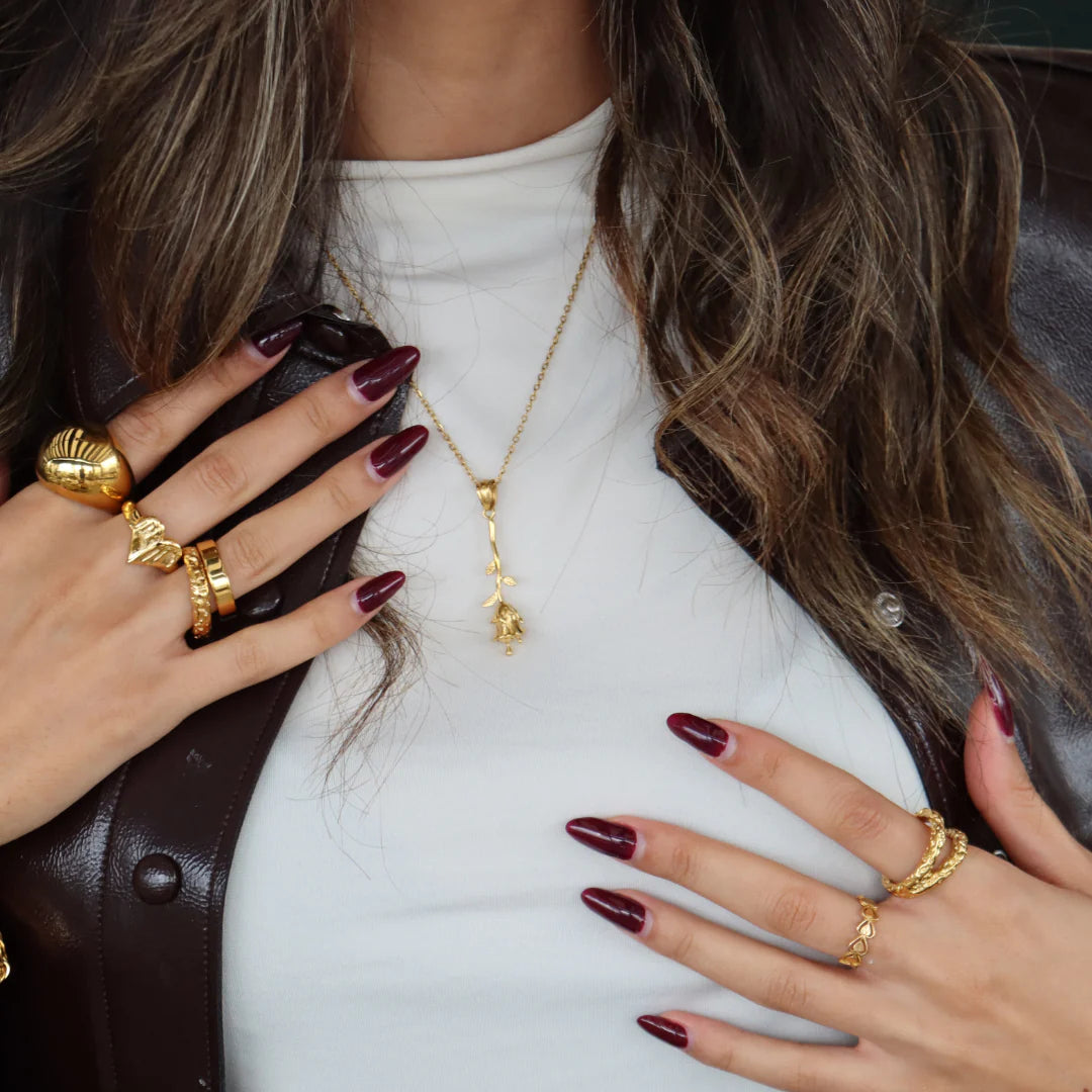Introducing The Belle Necklace - Dripping Rose Pendant