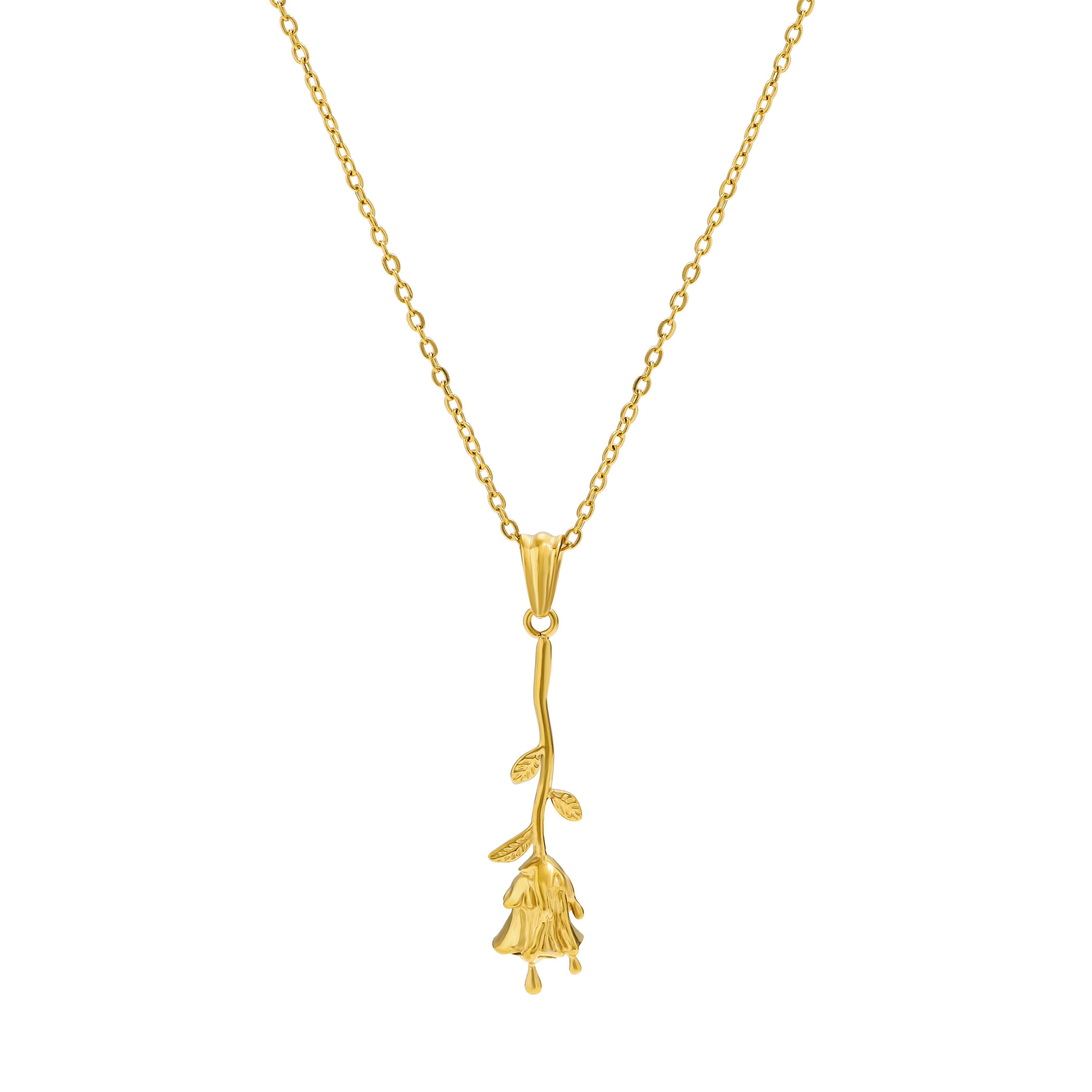 Introducing The Belle Necklace - Dripping Rose Pendant
