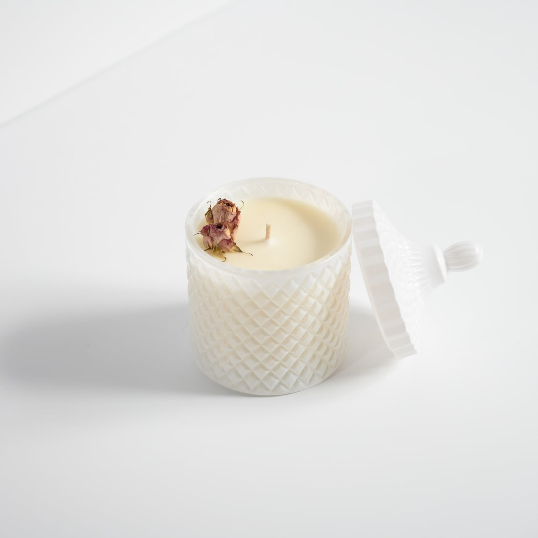Large White Geo - Soy Candle