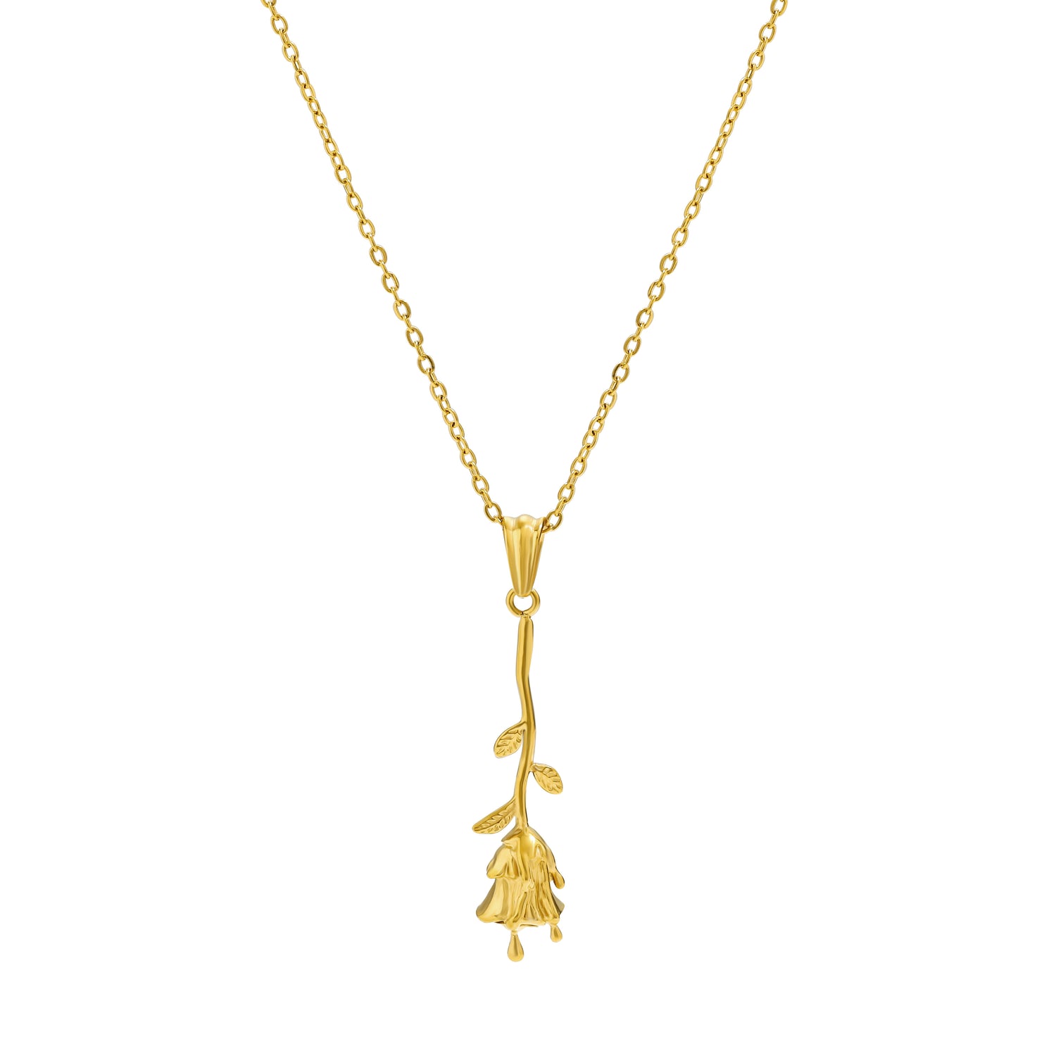 Introducing The Belle Necklace - Dripping Rose Pendant